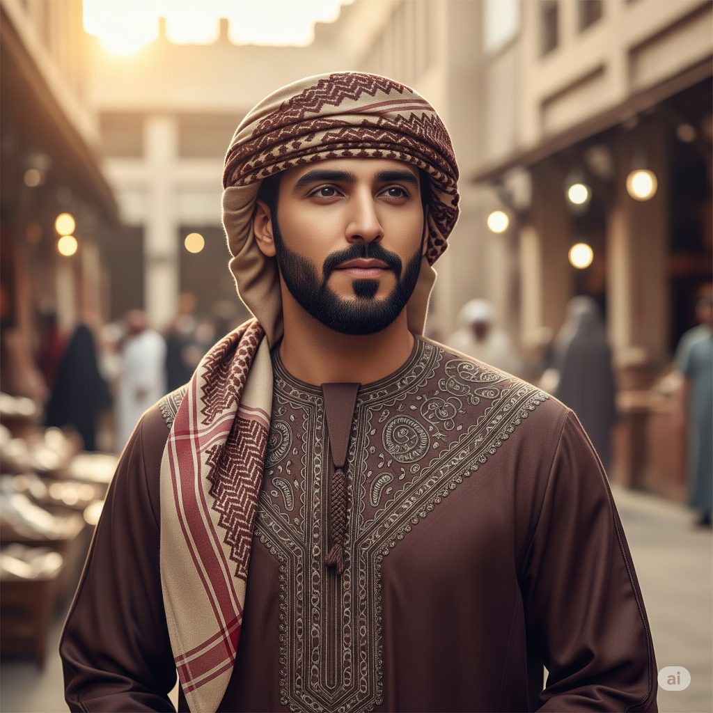 A man wearing Traditional Middle Eastern Men's Attire