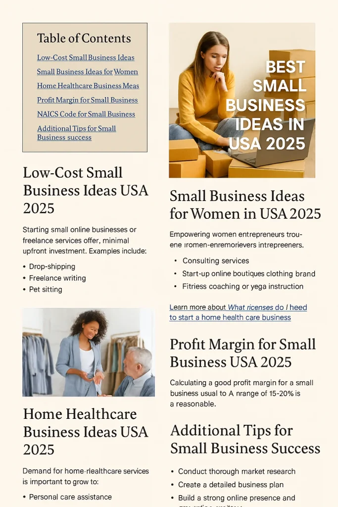 NAICS code for small business USA